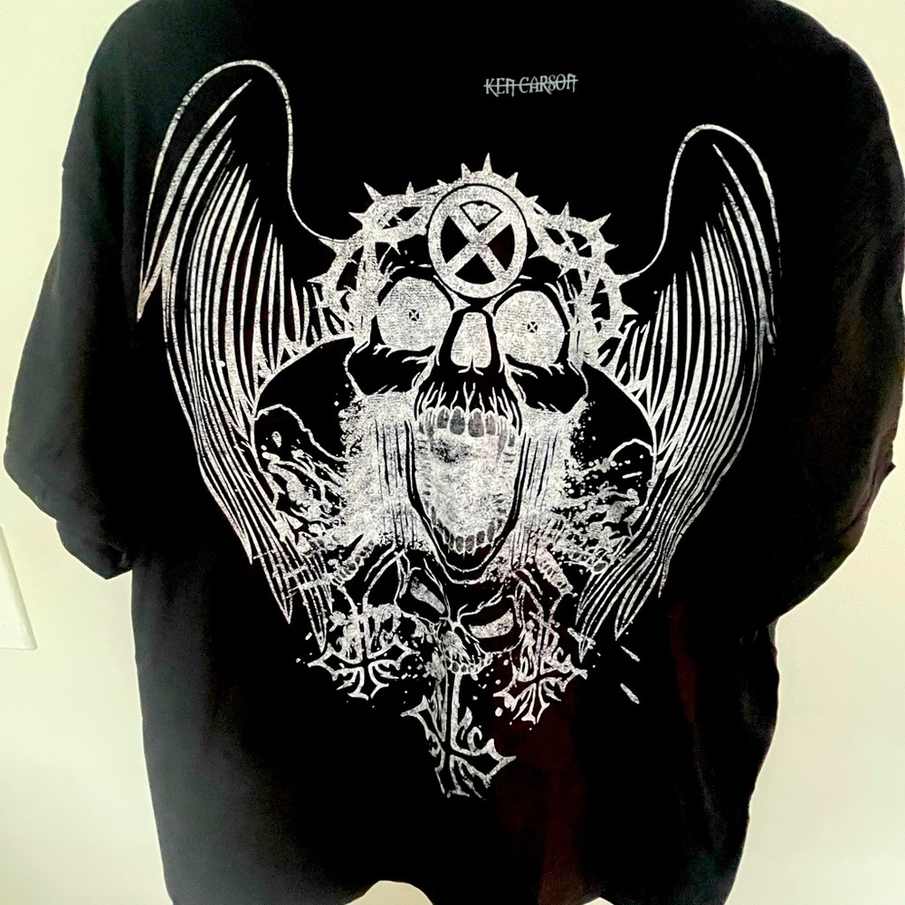 NWOT KEN CARSON 100% AUTHENTIC TOUR MERCH EURO BLACK TEE SHIRT XXL UNISEX